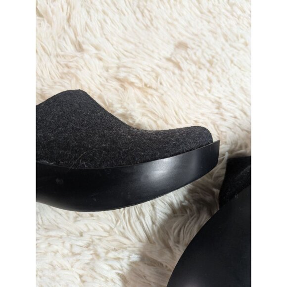 Robert Clergerie Paris Black Felt Slip-On Mules Platform Sole Shoes Size 39 - Picture 10 of 11